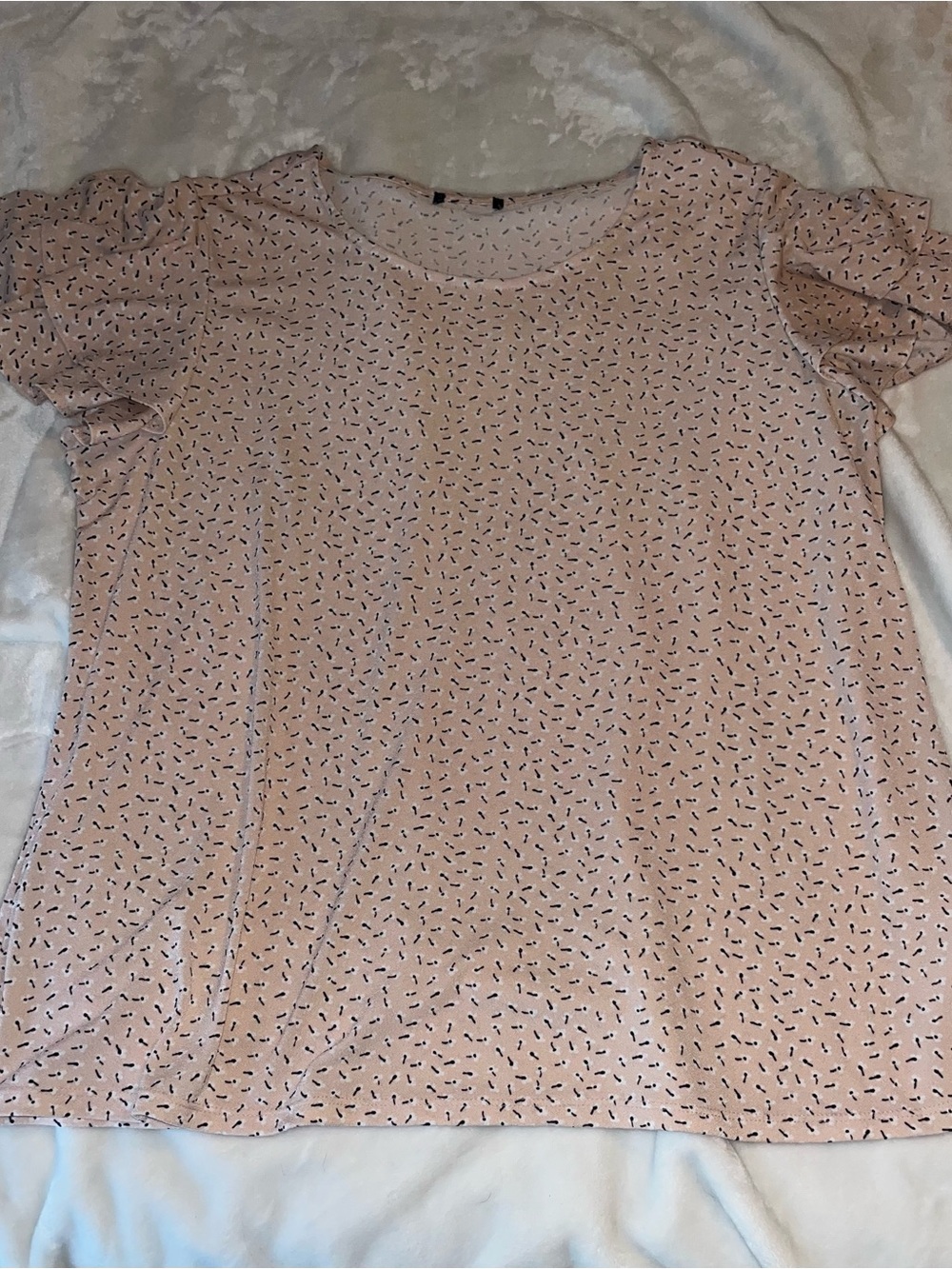 Women’s Pink Short Sleeve Scoop Neck Top